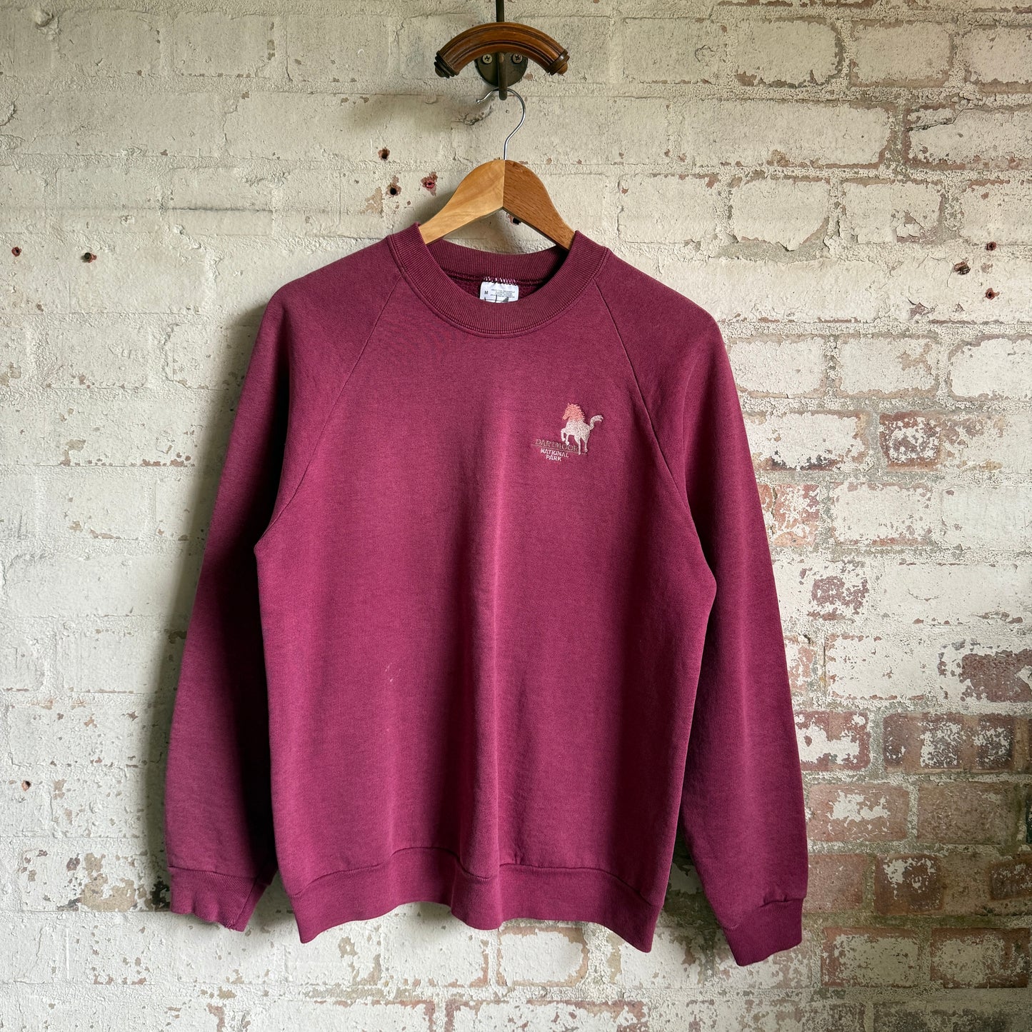 1990s Burgundy British National Park Sweatshirt