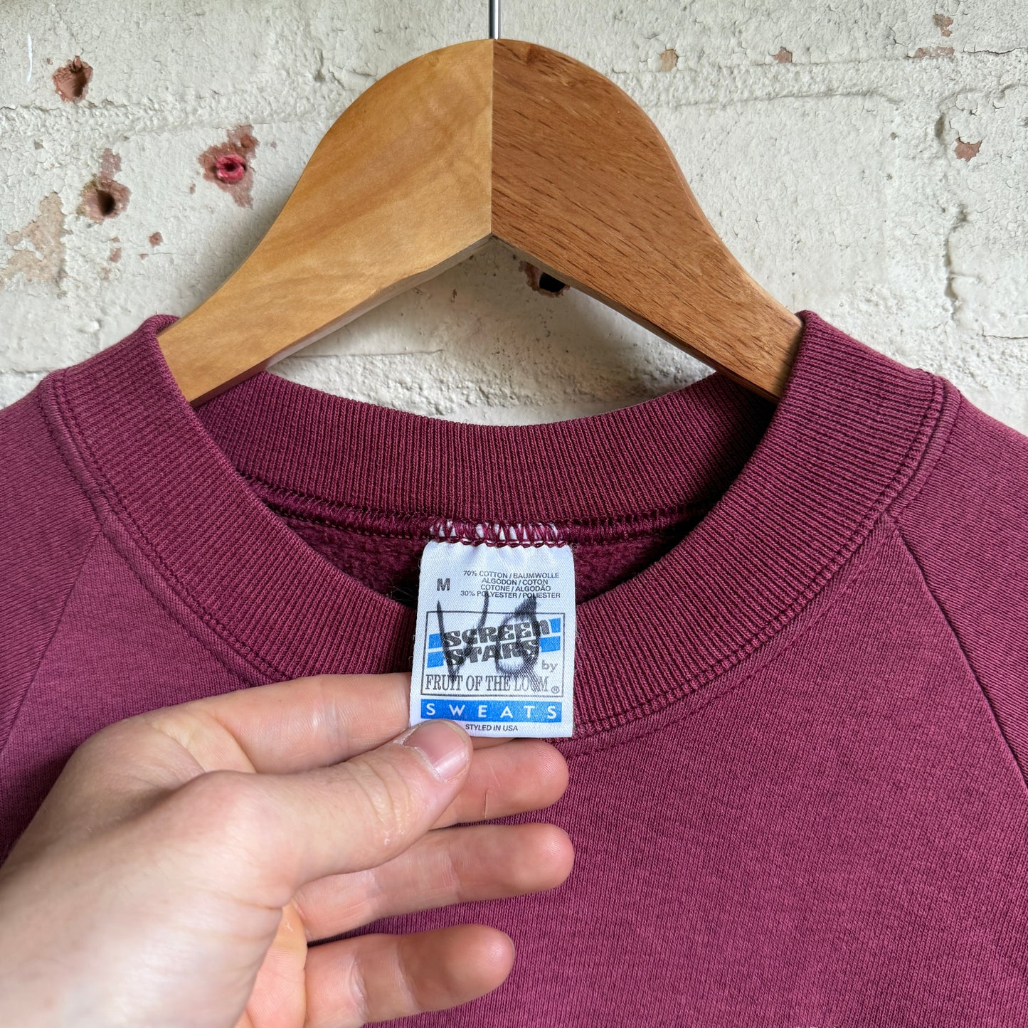 1990s Burgundy British National Park Sweatshirt