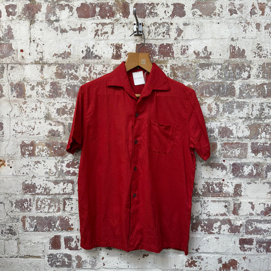 1960s British Rayon Button Up Leisure Shirt - Deadstock