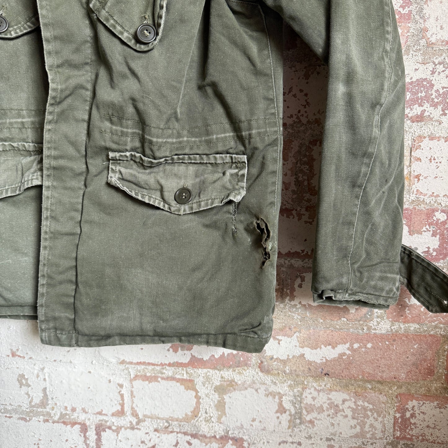 1960s Green Four Pocket Military Field Jacket