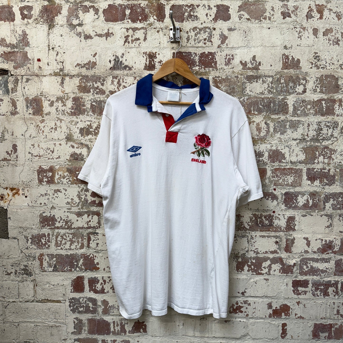 1990s Umbro England Rugby Shirt Top