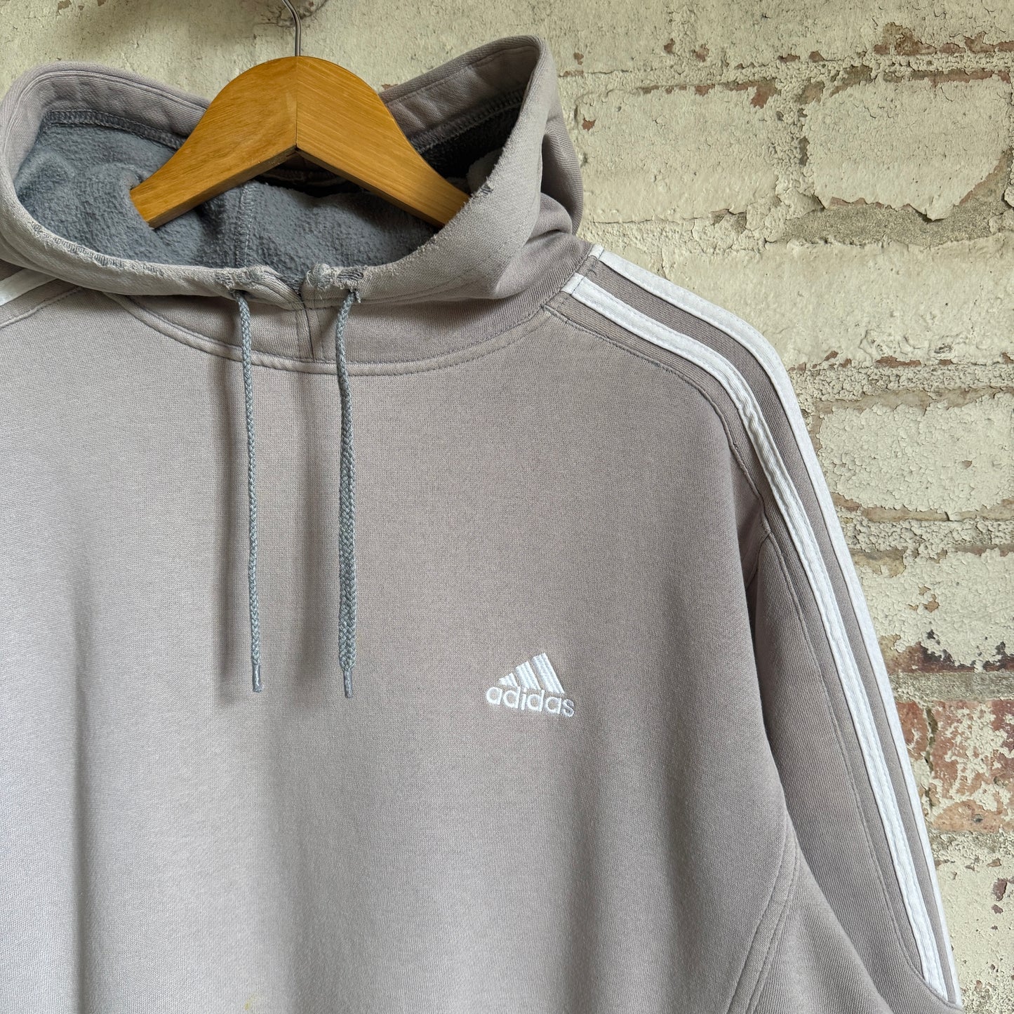 1990s Grey Adidas Hoodie Jumper