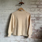 1970s Cream Wool Knitted Jumper Handmade