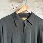 1990s Grey Merino Wool Collared Shirt Jumper