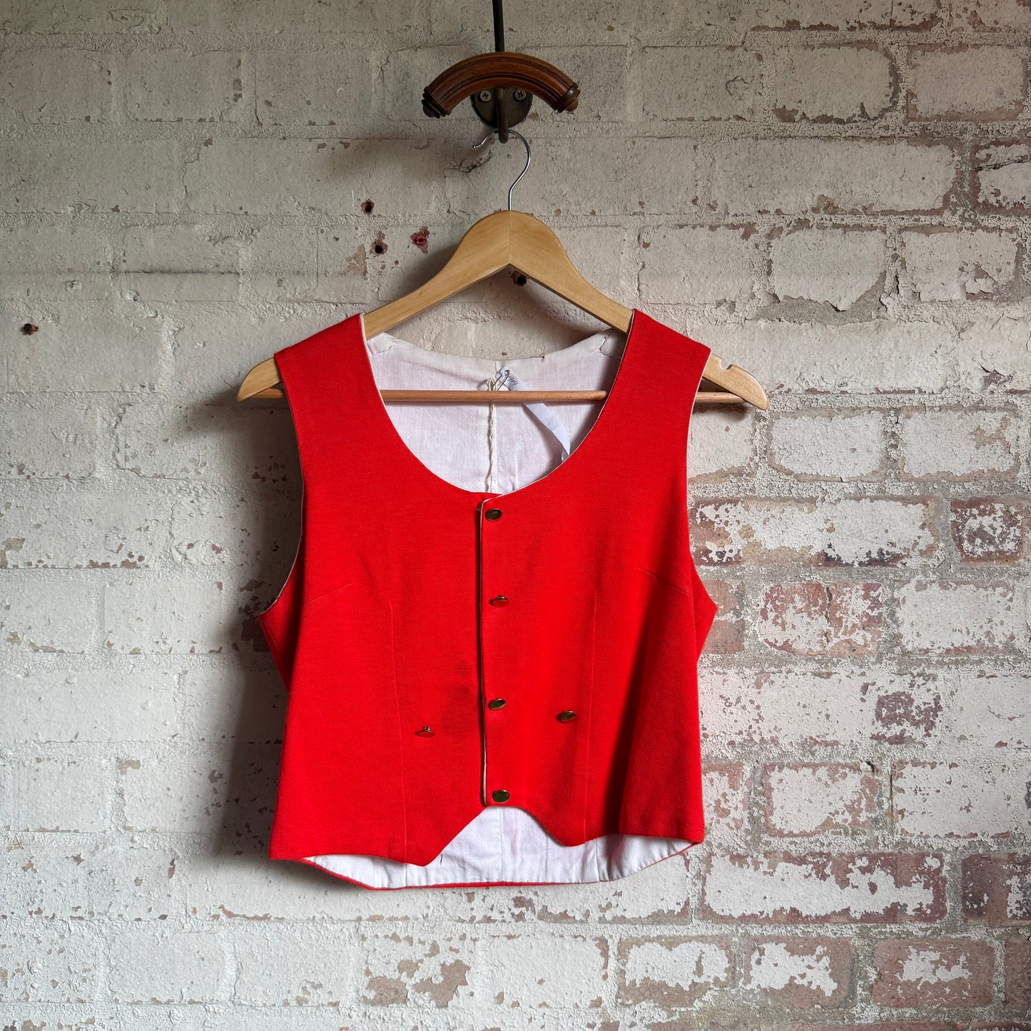1970s Red Waistcoat