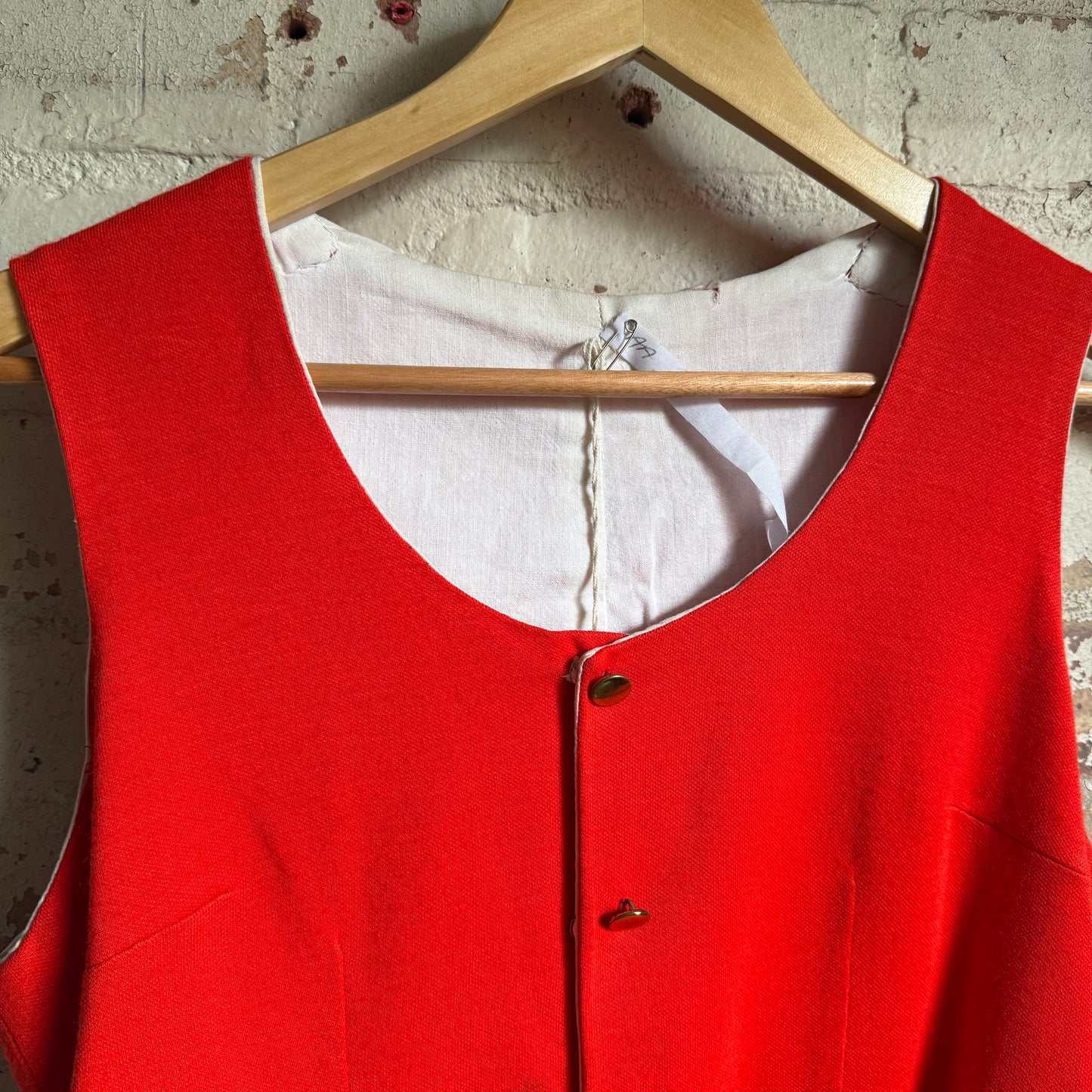1970s Red Waistcoat