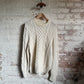 1980s Cream Arran Irish Knitted Jumper