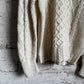 1980s Cream Arran Irish Knitted Jumper