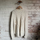 1980s Cream Arran Irish Knitted Jumper