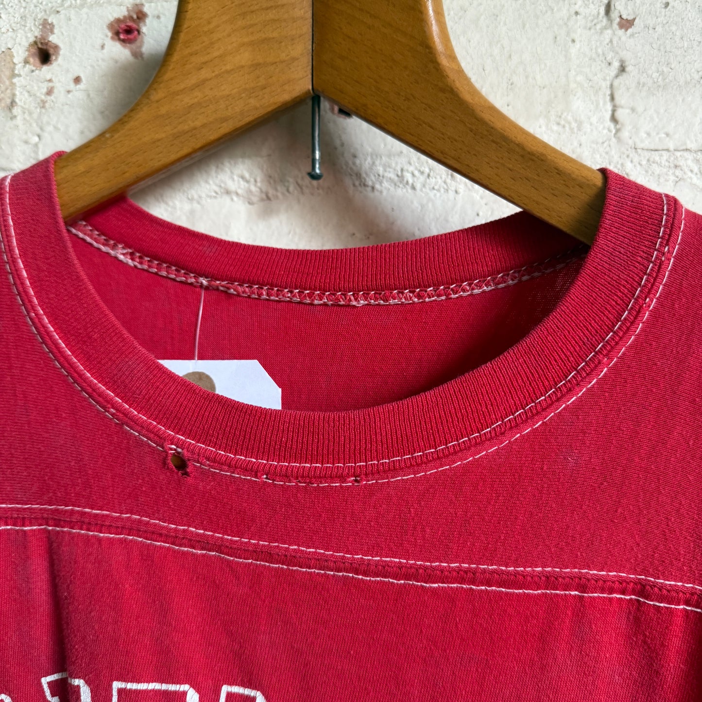 1970s Red Graphic College T-Shirt