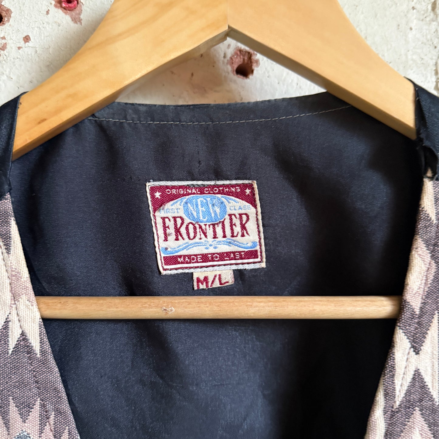 1980s Aztec Print Waistcoat