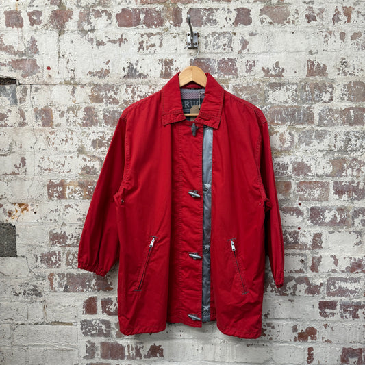 1980s Red Firemans Clip Jacket
