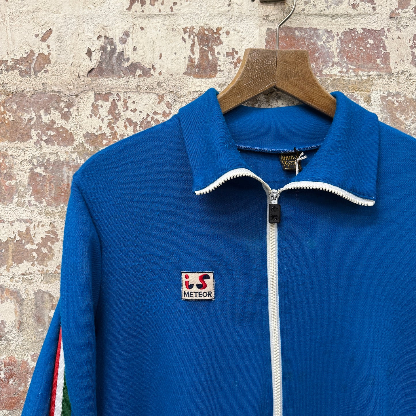 1980s Blue zip Up Track Top