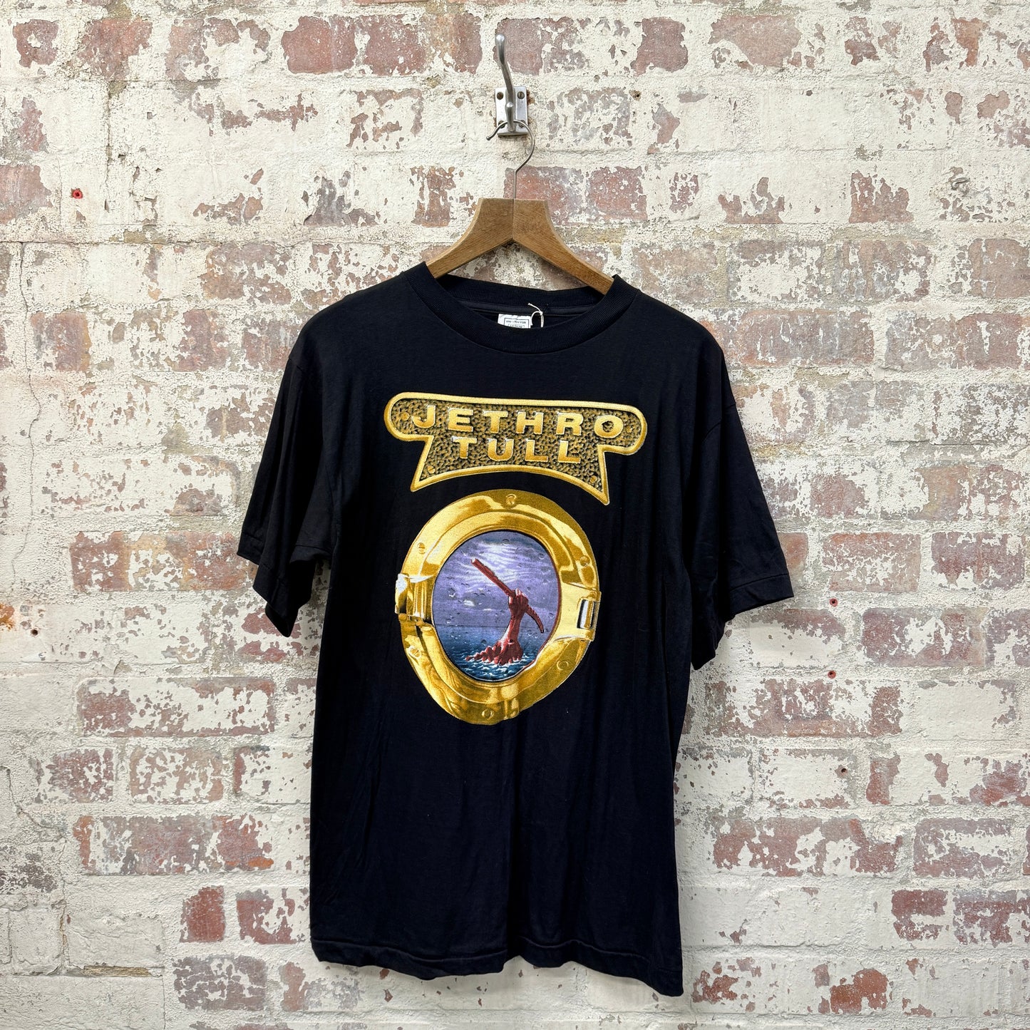 1990s Black Jethro Tull Graphic Band T-Shirt