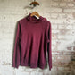 1960s 1970s Maroon Red Faded Hoodie Jumper