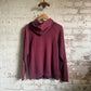 1960s 1970s Maroon Red Faded Hoodie Jumper
