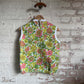 1970s Green Floral Vest Top