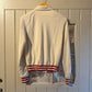 1980s White Zip Up Track Top Jumper