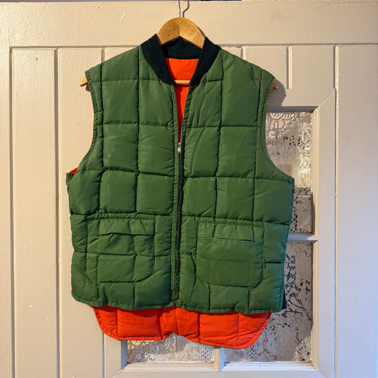 1960s Reversible Down Filled Puffer Gilet Jacket
