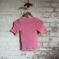 1970s Pink Knitted Striped T-Shirt