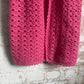 1970s Pink Crochet Knitted Cardigan Vest
