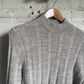 1970s Beige Knitted High Neck Jumper