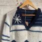 1970s Navy Wool Desert Camel Knitted Jumper