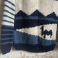 1970s Navy Wool Desert Camel Knitted Jumper