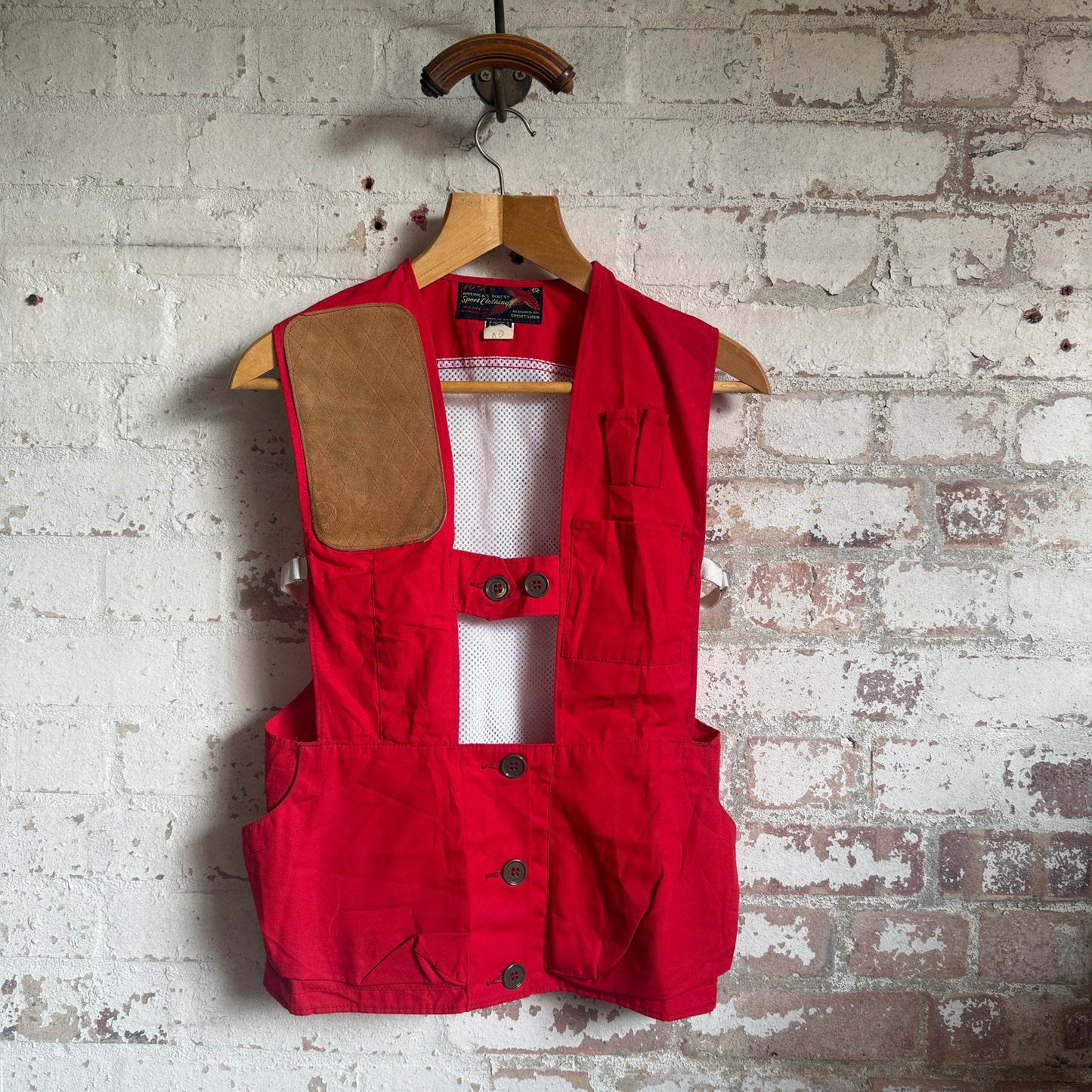 1950s Red American Hunting Gilet Jacket