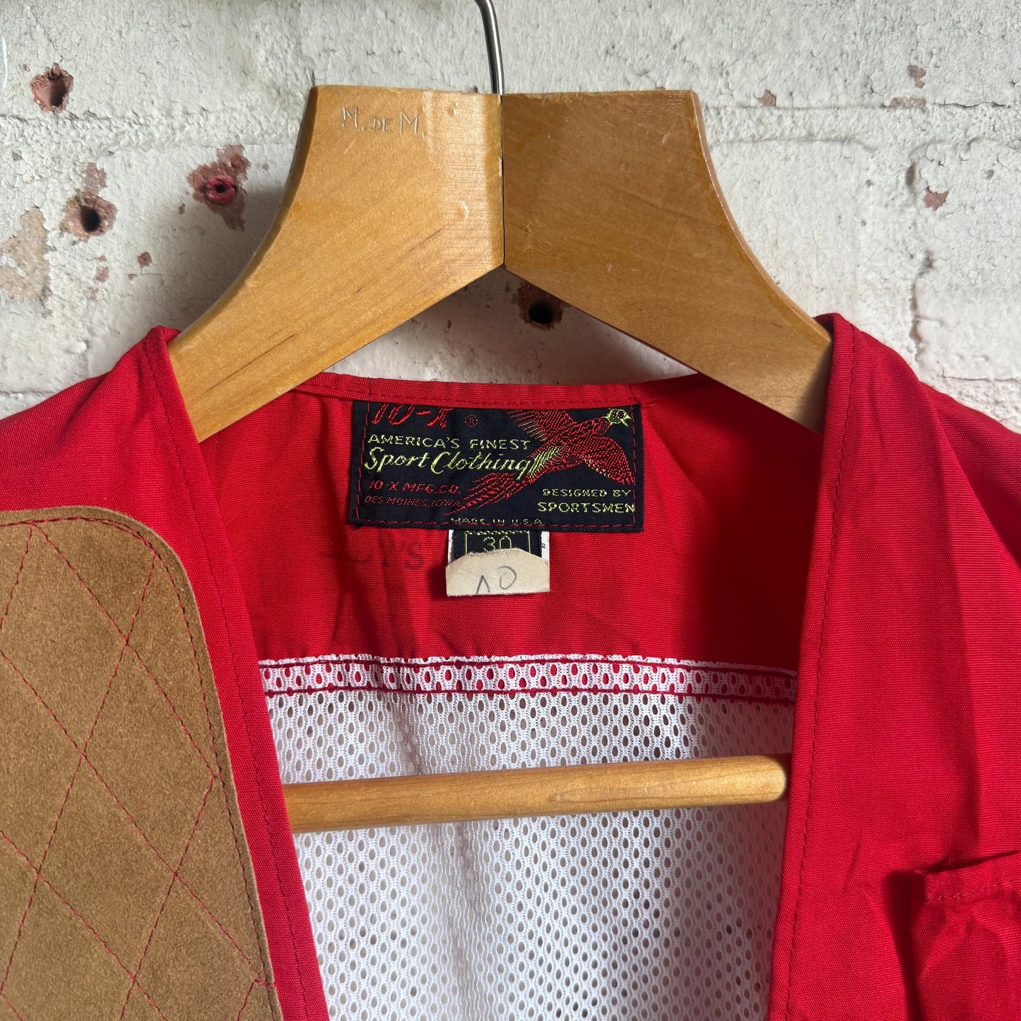 1950s Red American Hunting Gilet Jacket