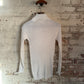 1970s White Knitted Roll Neck Jumper