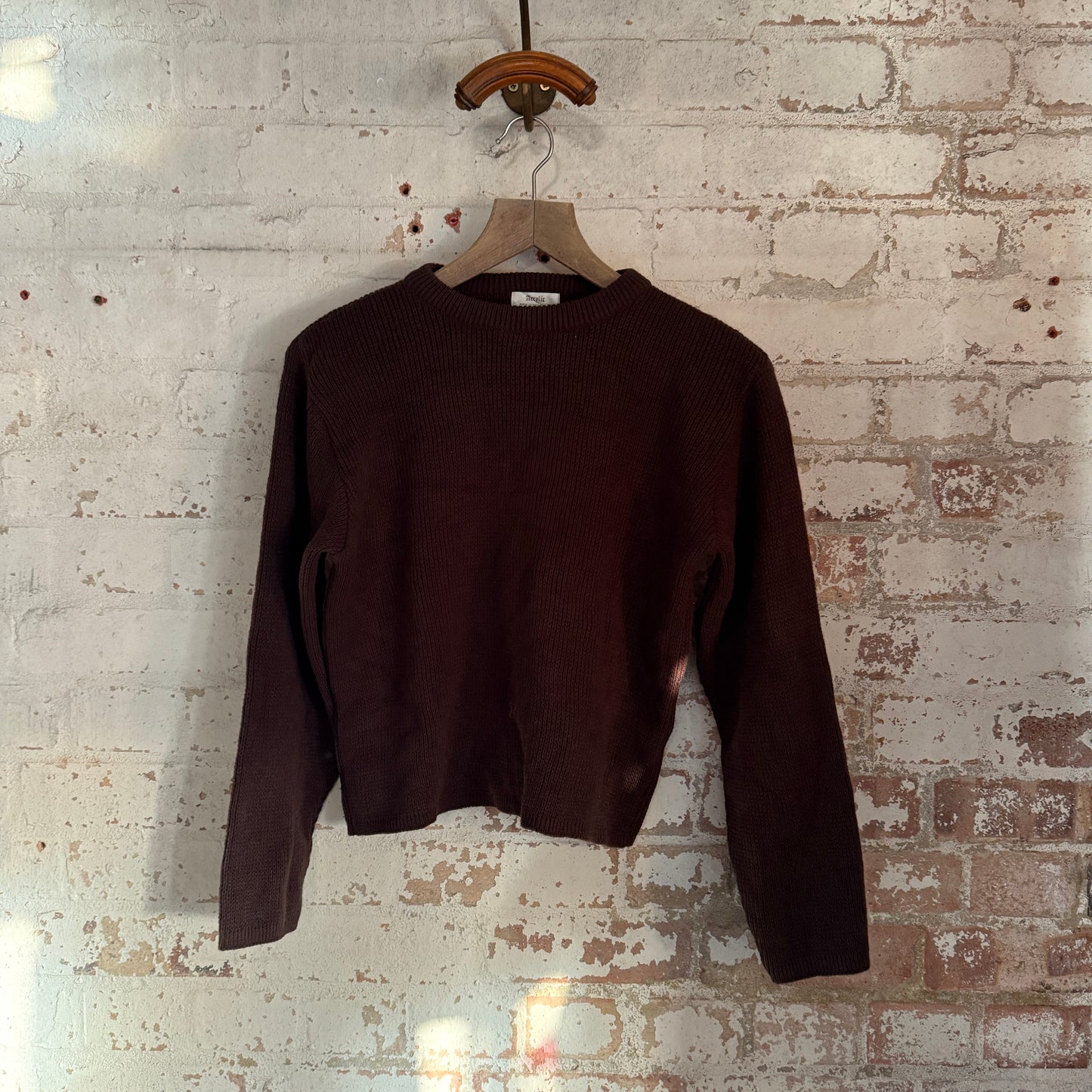 1960s Brown Knitted British Jumper