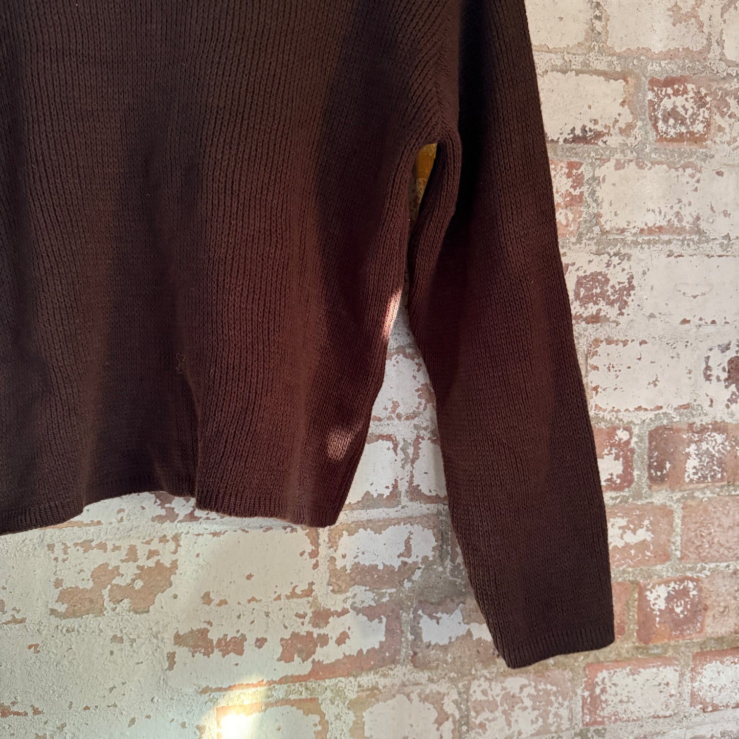 1960s Brown Knitted British Jumper