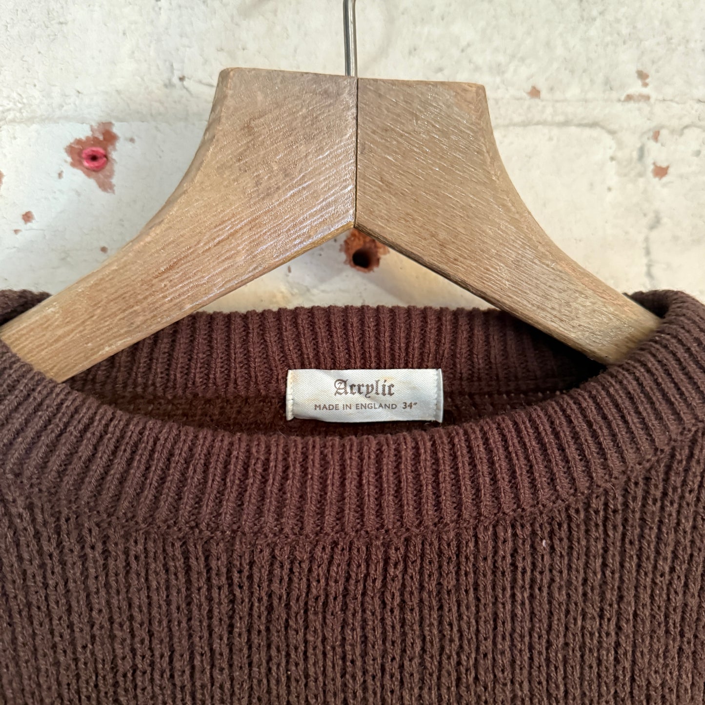 1960s Brown Knitted British Jumper