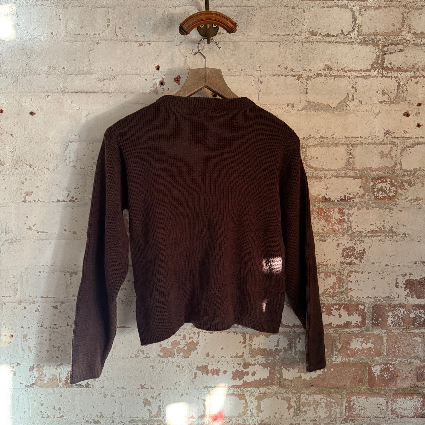 1960s Brown Knitted British Jumper