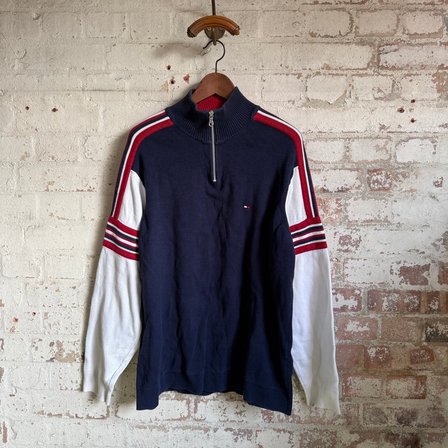 2000s Navy Tommy Hilfiger Zip Jumper