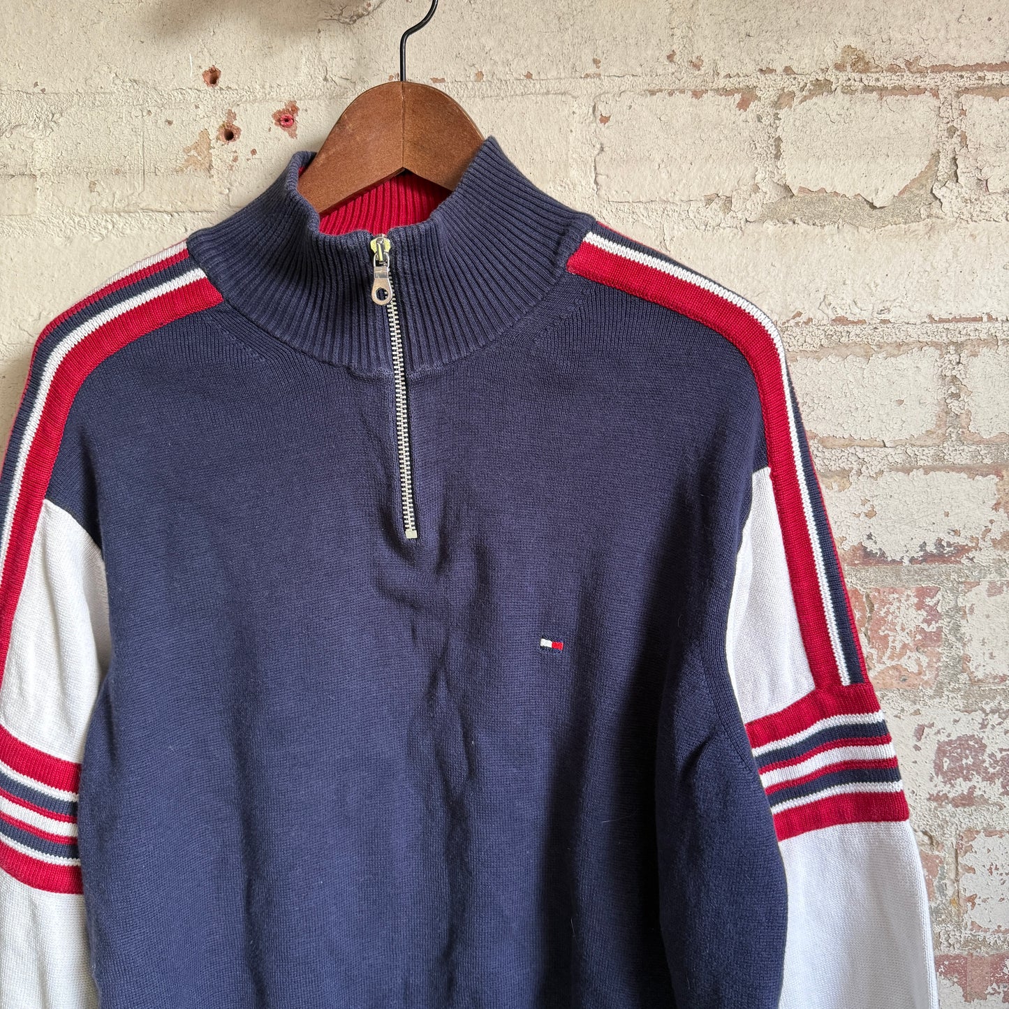 2000s Navy Tommy Hilfiger Zip Jumper