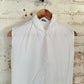 1950s White Cotton British Blouse Top