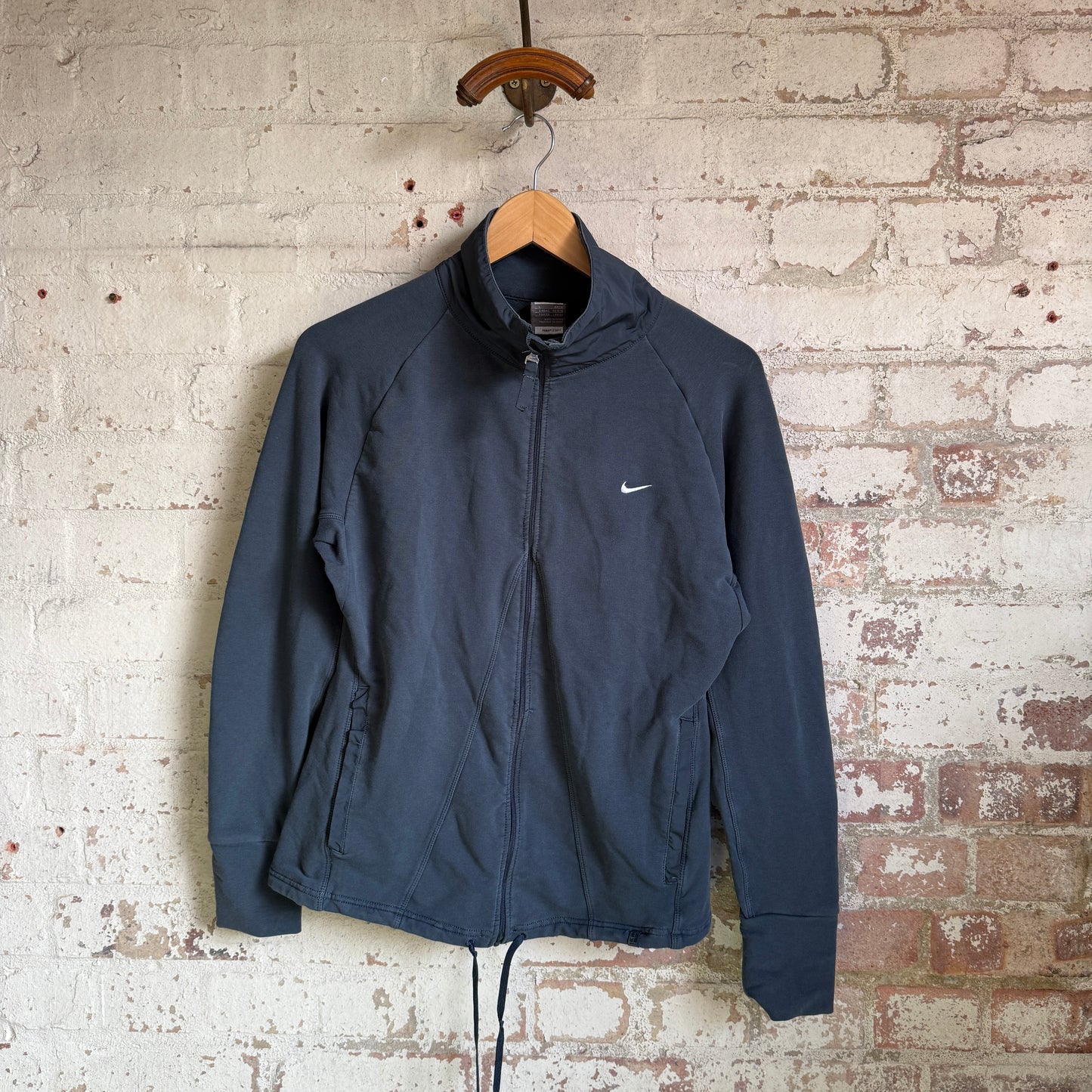 2000s Grey Nike Zip Sweatshirt Jumper