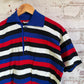 1970s Italian Knitted Striped Polo Shirt