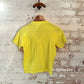 1960s Yellow Wool Knitted Blouse T-Shirt Top