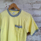 1970s Yellow Pocket Crew Neck T-Shirt