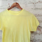1970s Yellow Cotton Ringer Blank T-Shirt