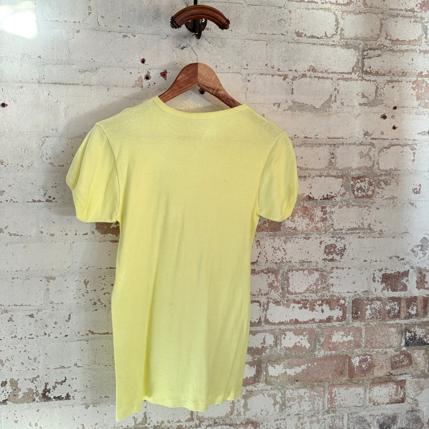 1970s Yellow Cotton Ringer Blank T-Shirt