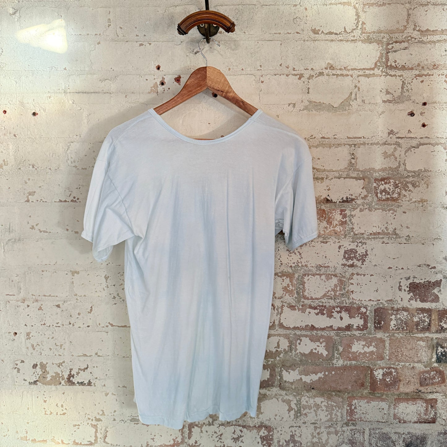 1970s Light Blue Blank Ringer T-Shirt
