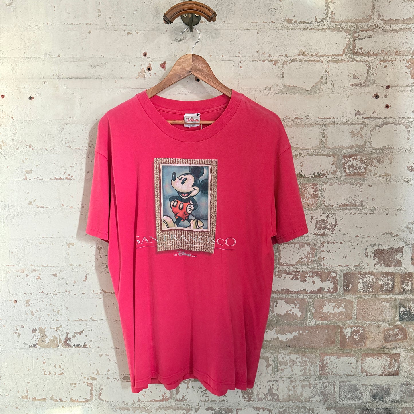 1990s Red Mickey Mouse Disney Graphic T-Shirt