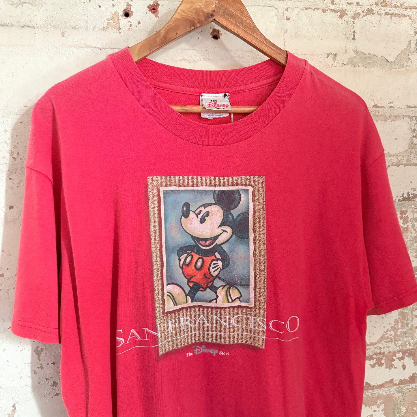 1990s Red Mickey Mouse Disney Graphic T-Shirt