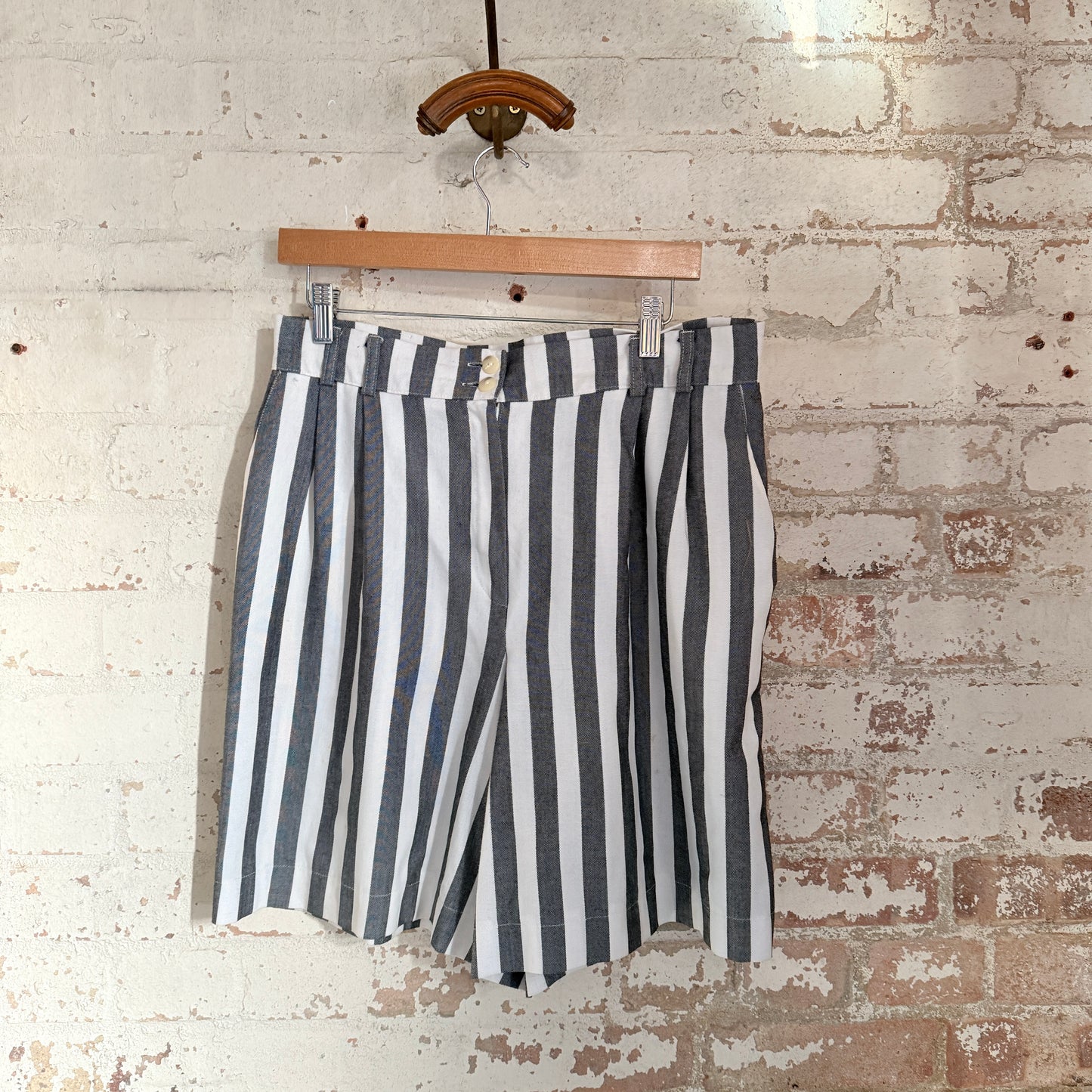 1980s Black and White St Michaels Cotton Shorts