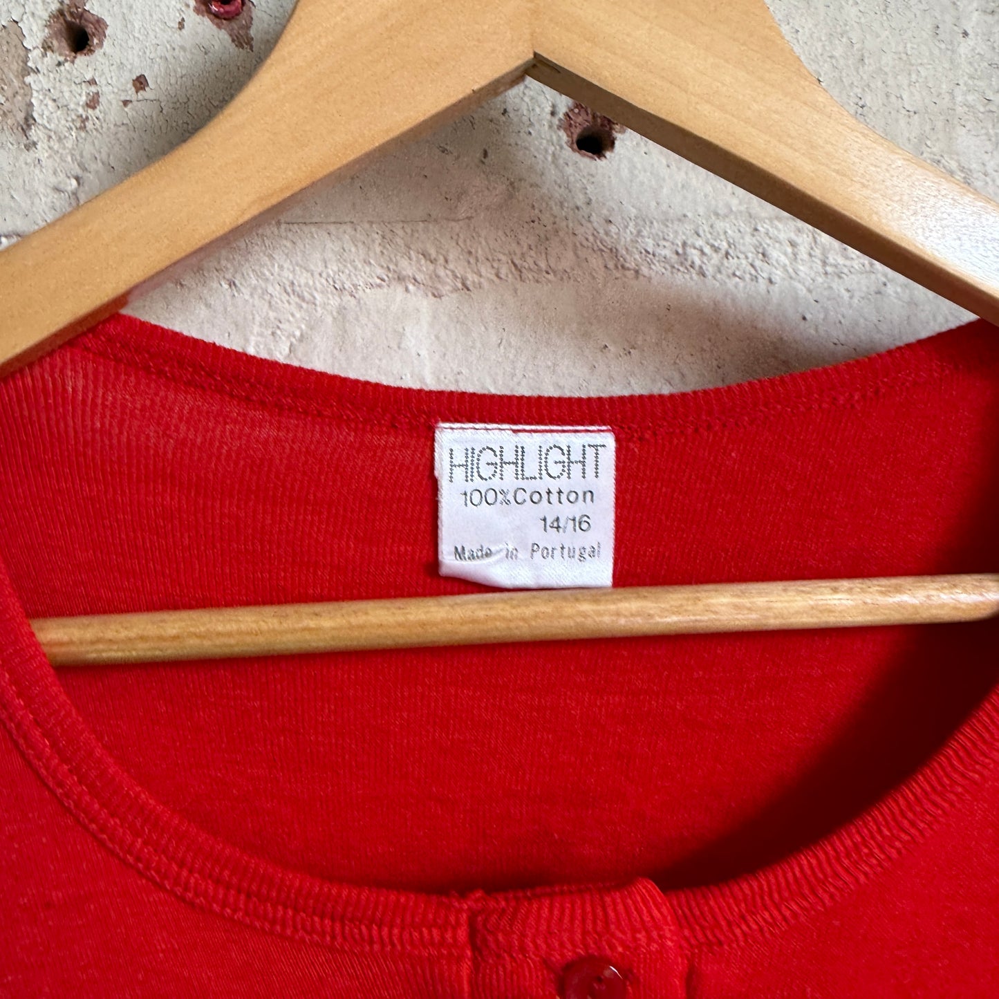 1970s Red Button T-Shirt