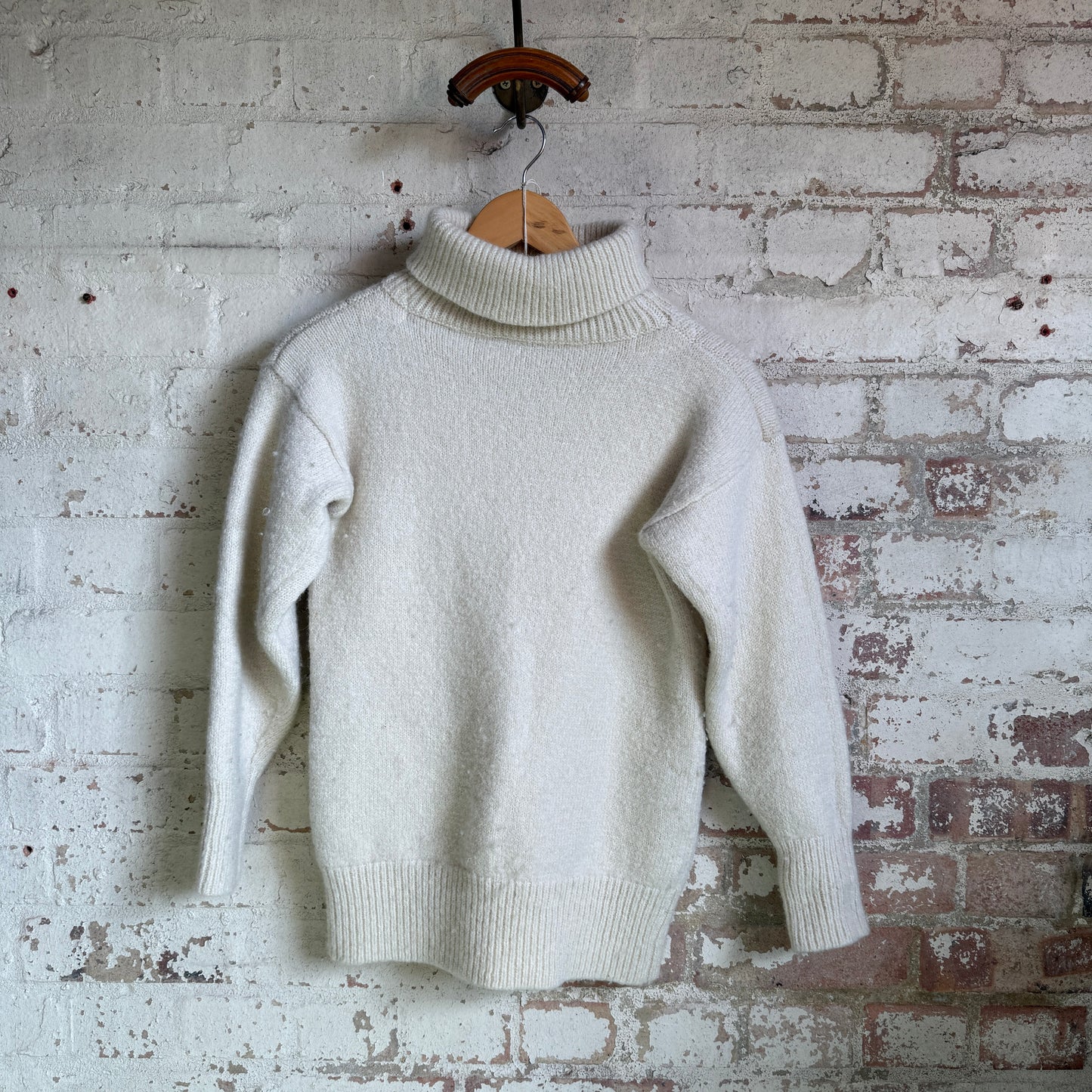 1940s British Military Submariner Cream Wool Jumper